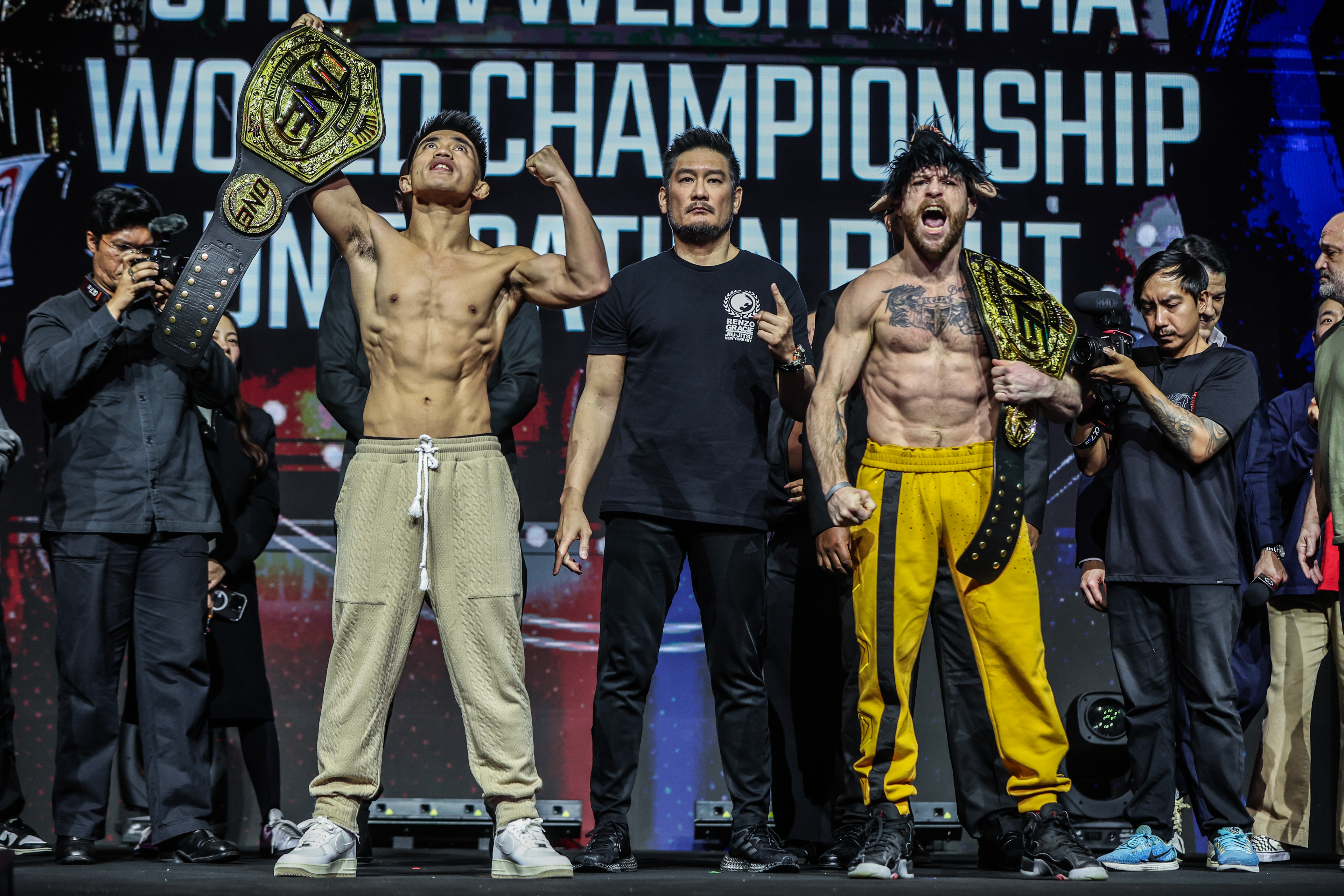 Joshua Pacio vs. Jarred Brooks Faceoff at ONE 171: Qatar