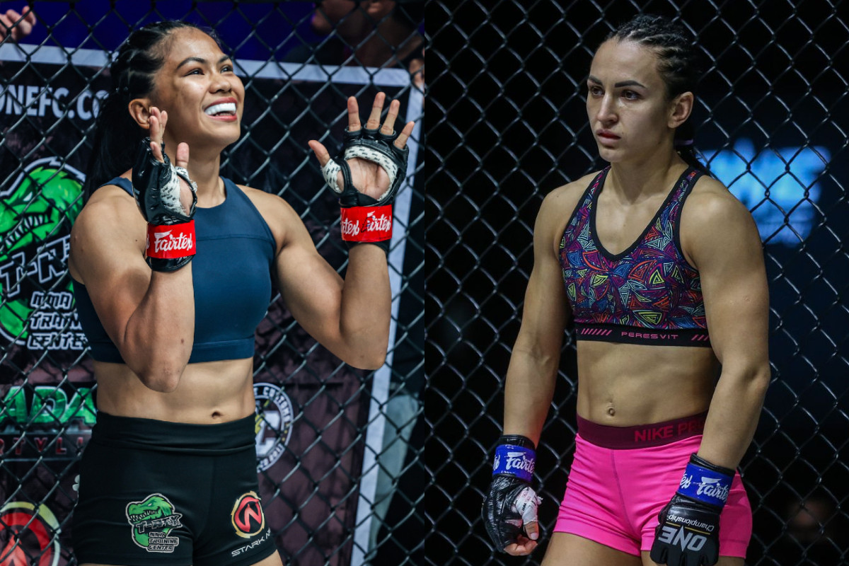 Women MMA fighters Denice Zamboanga and Alyona Rassohyna